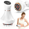 Glamesty Lymphatic Drainage Massager & Anti Cellulite Massage Tool, Body Sculpting Machine with Light, Soothing Pulse, Heat & Vibration, Heated Lymph Brush for Legs, Hip, Arms, Belly (White) - Maple Wellness Supplements