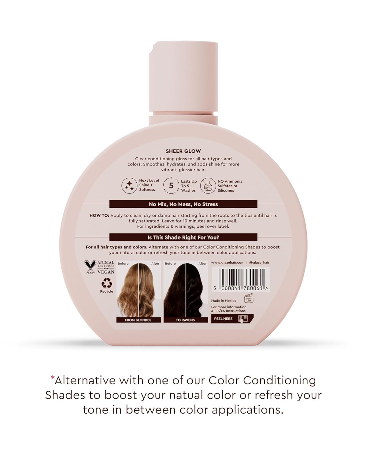 Glaze Supergloss Sheer Glow Clear Hair Gloss Mini – Smooths, Lightweight, Adds Mirror Shine & Improves the look of Damaged Hair – Travel Size 1.7 oz - TrustMedUSA