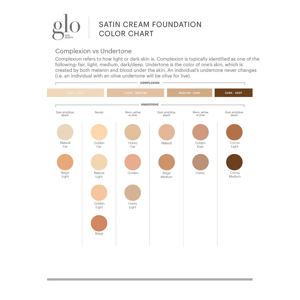 Glo Skin Beauty Satin Cream Foundation Makeup for Face, Beige Medium - Full Coverage, Semi Matte Finish, Conceal Blemishes & Even Skin Tone - TrustMedUSA