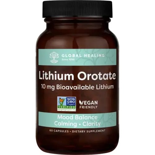 Global Healing Lithium Orotate Brain Health Supplement - Supports Mood - TrustMedUSA