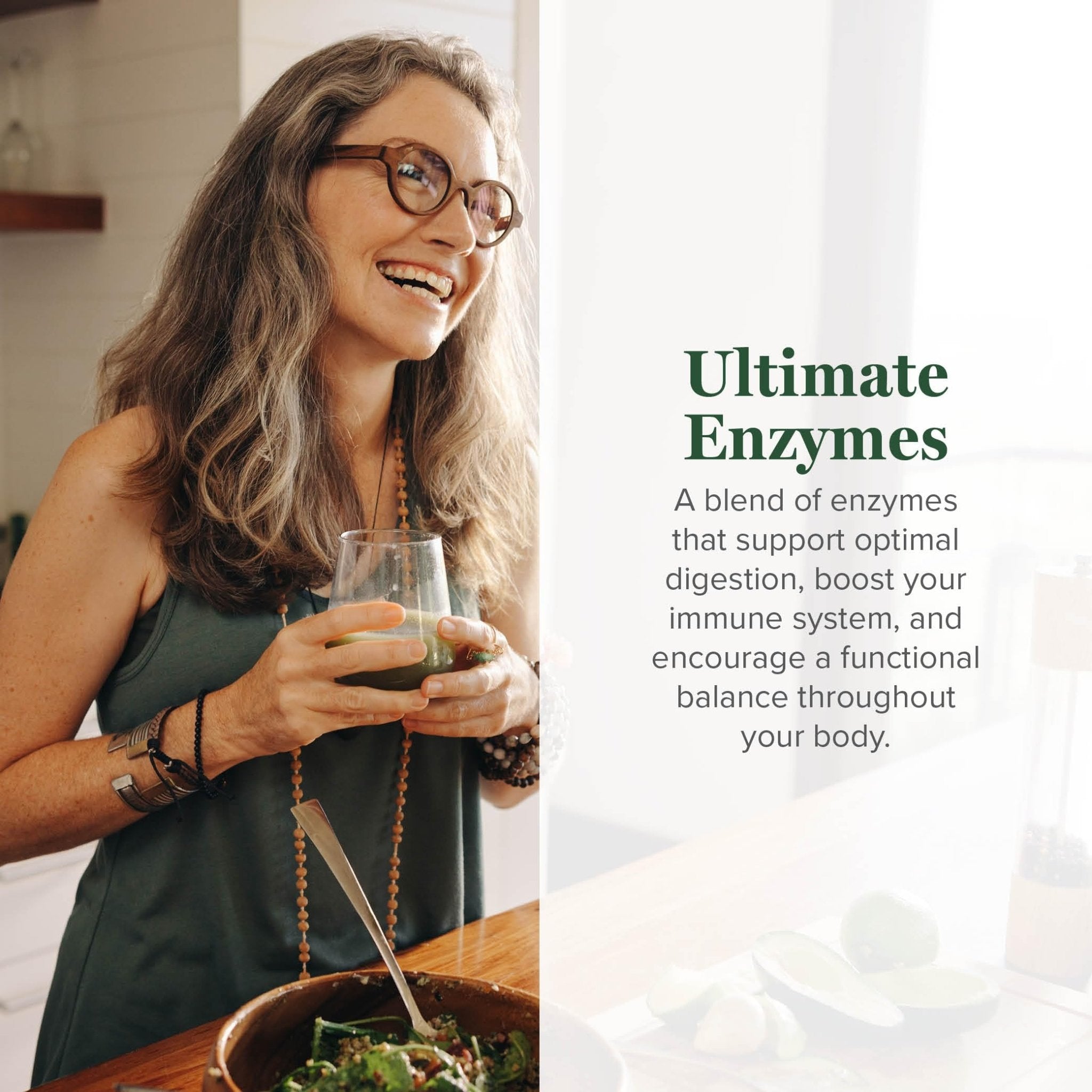 Global Healing - Ultimate Enzymes - Systemic & Digestive Enzymes Supplement for Healthy Digestion, Immune System Boost & Natural Gut Health, Digestive Enzyme for Women & Men, Lipase - Maple Wellness Supplements