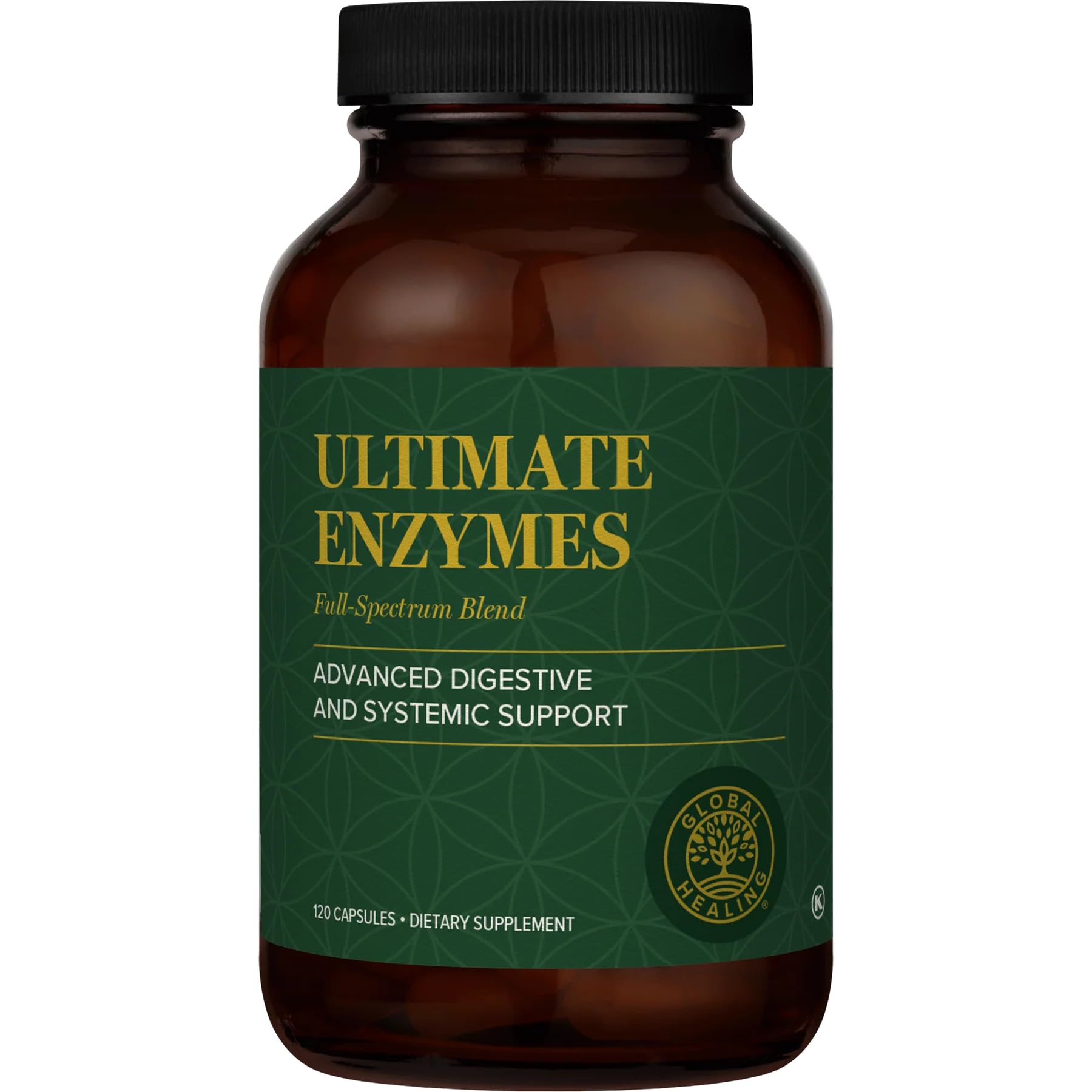 Global Healing - Ultimate Enzymes - Systemic & Digestive Enzymes Supplement for Healthy Digestion, Immune System Boost & Natural Gut Health, Digestive Enzyme for Women & Men, Lipase - Maple Wellness Supplements