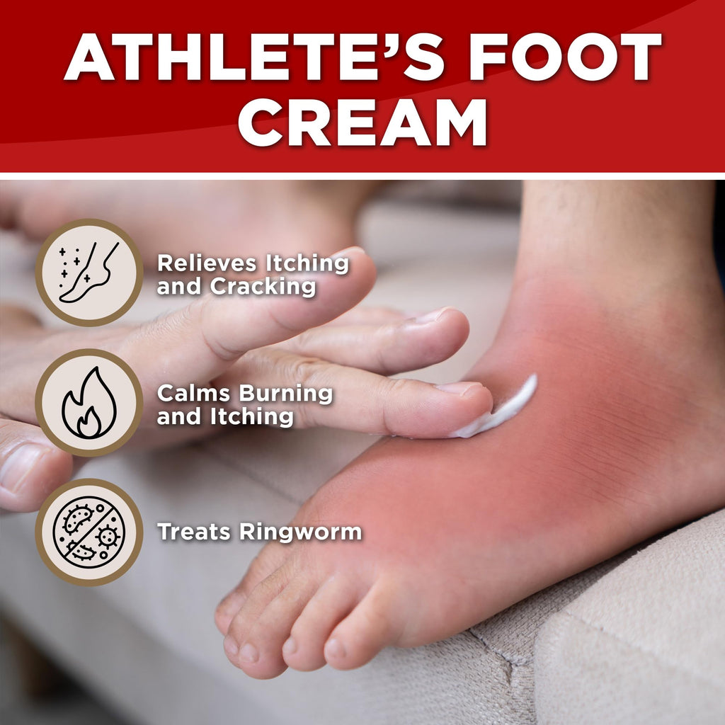 Globe Clotrimazole Antifungal Cream 1% USP (1 oz), Anti Fungal Treatment, Relieves Itching, Burning, Cracking and Scaling Associated Athletes Foot, Jock Itch, Ringworm and More - Maple Wellness Supplements