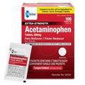 Globe Extra Strength Acetaminophen Tablets 500 mg, Pain Reliever and Fever Reducer, Gentle on Stomach, for Arthritis Pain, Backache Pain and More, 50 Packets of 2 Tablets Each, 100 Count - TrustMedUSA