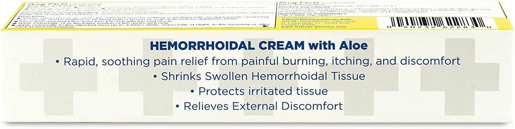 Globe Hemorrhoidal Cream, Phenylephrine HCl, Pramoxine with Aloe, Relief from Burning, Itching and Discomfort of Hemorrhoids, 1.8 Ounces - TrustMedUSA