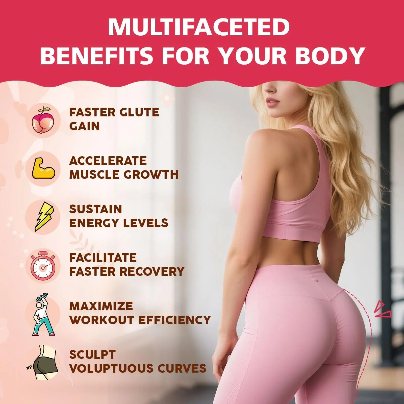 Glorithiventa Cholesterol & Booty Gummies Supplement Bundle - Plant Sterols & Stanols + CurvaBoost BBL Herb Blend & Creatine Monohydrate - Cholesterol Normal Level, Booty, Curves & Energy - TrustMedUSA