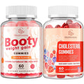 Glorithiventa Cholesterol & Booty Gummies Supplement Bundle - Plant Sterols & Stanols + CurvaBoost BBL Herb Blend & Creatine Monohydrate - Cholesterol Normal Level, Booty, Curves & Energy - TrustMedUSA