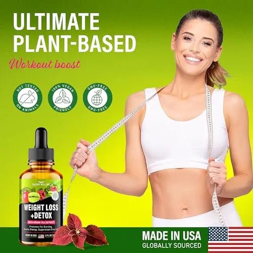 Glory Will Inc Weight Loss Drops Natural Detox Made in USA - Diet Drops for Fat Loss - TrustMedUSA