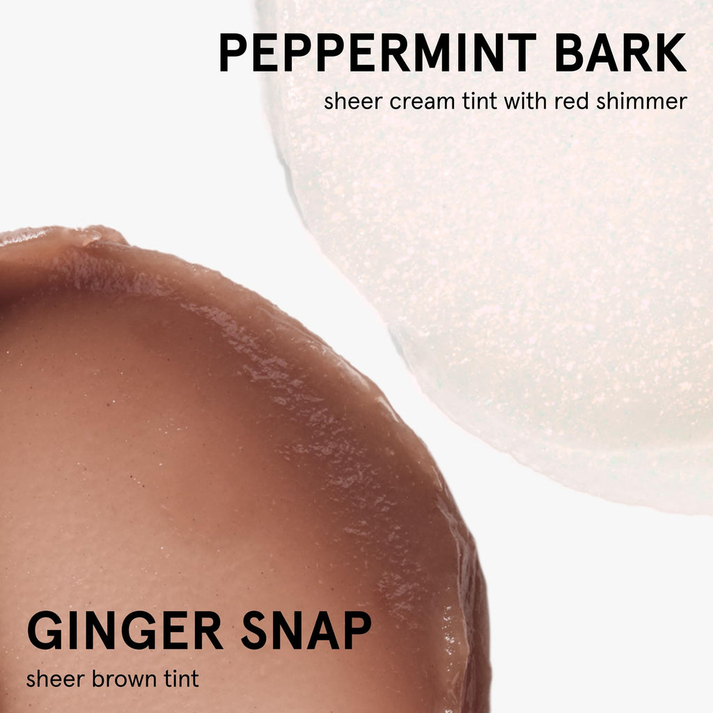 Glossier Balm Dotcom Hydrating Lip Balm Duo - Peppermint Bark & Ginger Snap - Lanolin, Beeswax & Castor Oil for Dry Lips - Nourishing Lip Care Gift Set, 2 x 15ml - TrustMedUSA