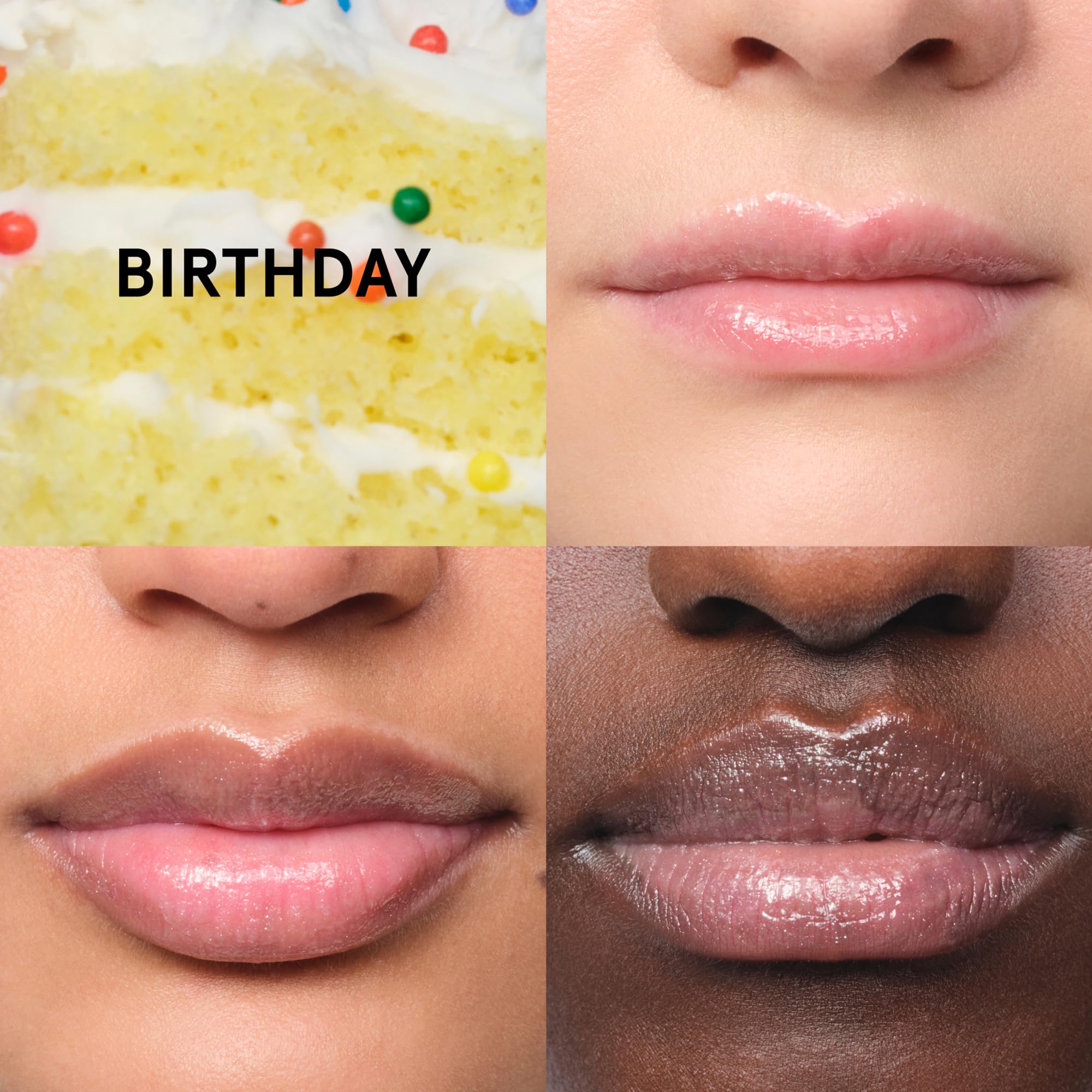 Glossier Balm Dotcom Hydrating Lip Balm - Universal Salve, Up to 12Hr Moisture - Lanolin, Beeswax & Castor Oil for Dry Lips, Cuticles & Skin - Birthday, Clear Soft Shimmer, 15ml - TrustMedUSA