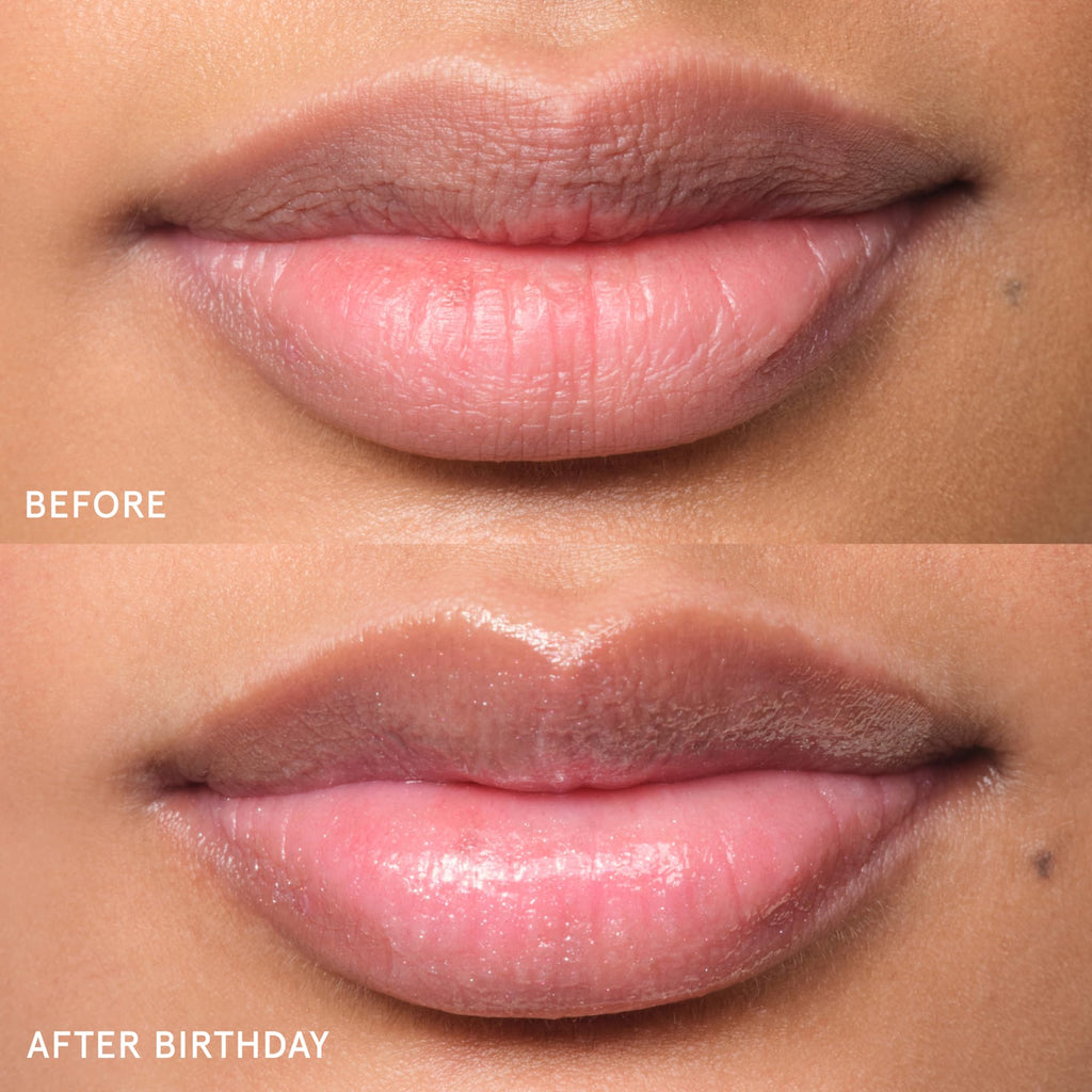 Glossier Balm Dotcom Hydrating Lip Balm - Universal Salve, Up to 12Hr Moisture - Lanolin, Beeswax & Castor Oil for Dry Lips, Cuticles & Skin - Birthday, Clear Soft Shimmer, 15ml - TrustMedUSA