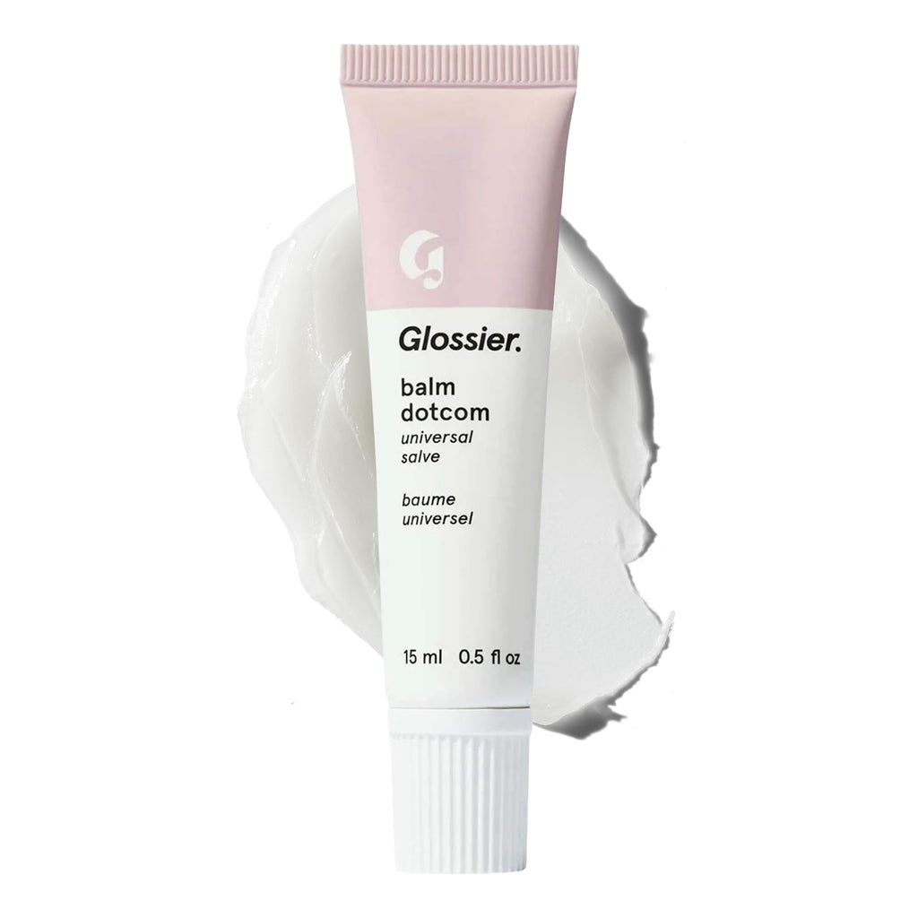 Glossier Balm Dotcom Hydrating Lip Balm - Universal Salve, Up to 12Hr Moisture - Lanolin, Beeswax & Castor Oil for Dry Lips, Cuticles & Skin - Original, Clear Fragrance-Free, 15ml - TrustMedUSA