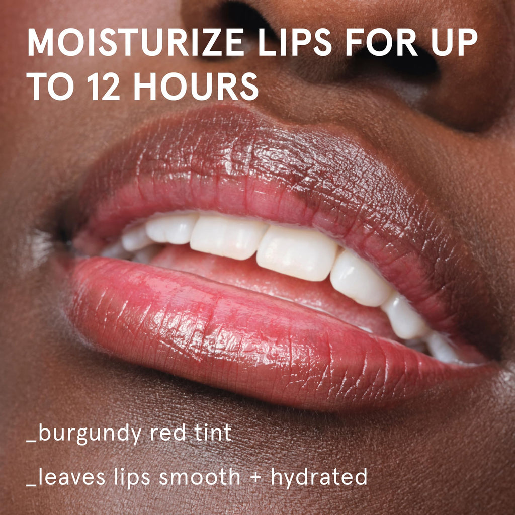 Glossier Balm Dotcom Hydrating Tinted Lip Balm - Universal Salve, Up to 12Hr Moisture for Dry Lips, Cuticles & Skin - Lanolin, Beeswax & Castor Oil - Black Cherry, Burgundy Tint, 15ml - TrustMedUSA
