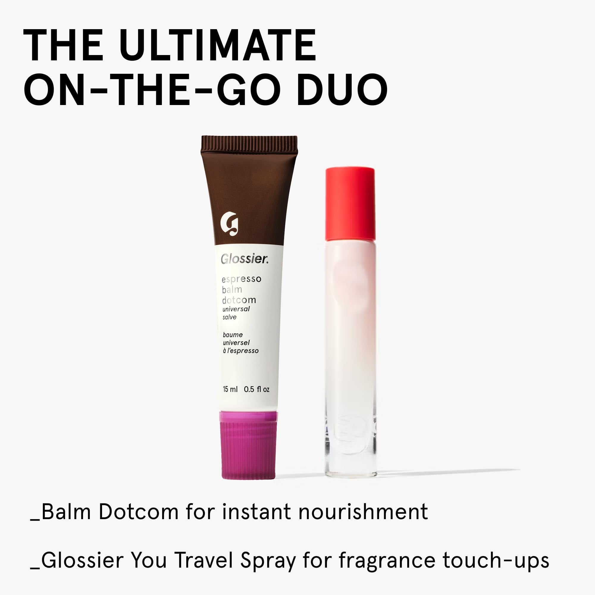 Glossier Balm Dotcom Hydrating Tinted Lip Balm - Universal Salve, Up to 12Hr Moisture for Dry Lips, Cuticles & Skin - Lanolin, Beeswax & Castor Oil - Espresso, Mocha Tint, 15ml - TrustMedUSA