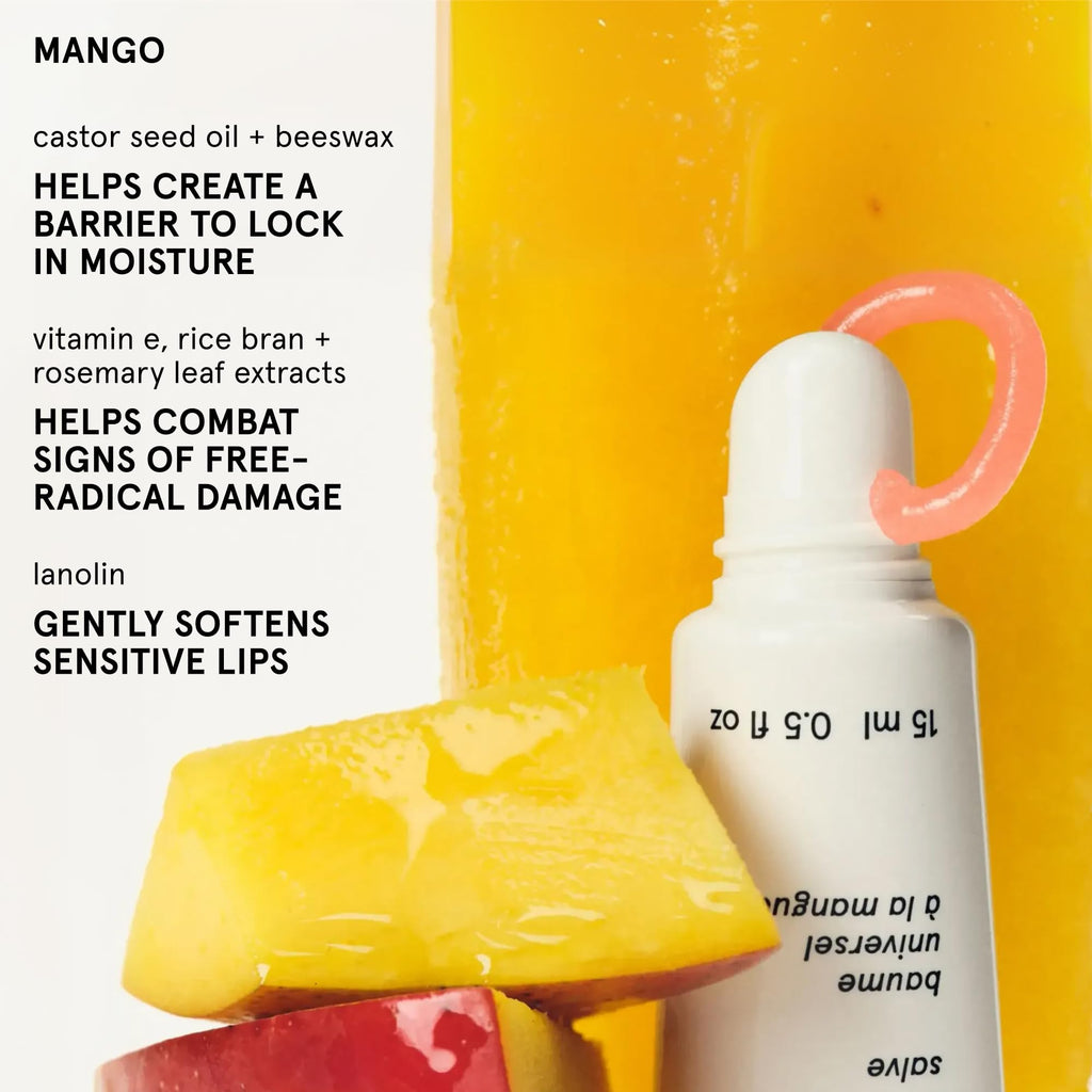 Glossier Balm Dotcom Hydrating Tinted Lip Balm - Universal Salve, Up to 12Hr Moisture for Dry Lips, Cuticles & Skin - Lanolin, Beeswax & Castor Oil - Mango, Tropical Peach Tint, 15ml - TrustMedUSA