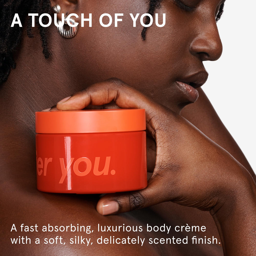 Glossier Crème de You Dry-Touch Body Butter - Signature You Fragrance Scented Body Cream for Dry Skin & 24 Hour Hydration - Shea Butter & Jojoba Oil - Warm & Spicy - Dermatologist-Tested, Vegan, 215ml - TrustMedUSA