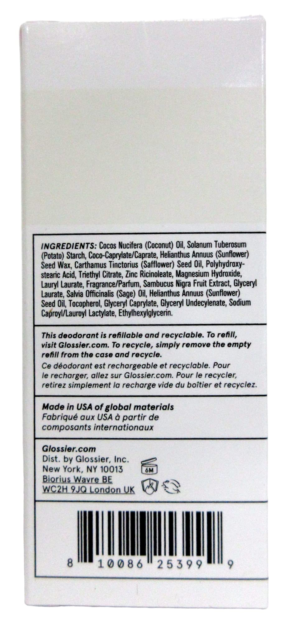 Glossier - Deodorant Refill Stick - Orange Blossom Neroli - 65 g / 2.2 oz - TrustMedUSA