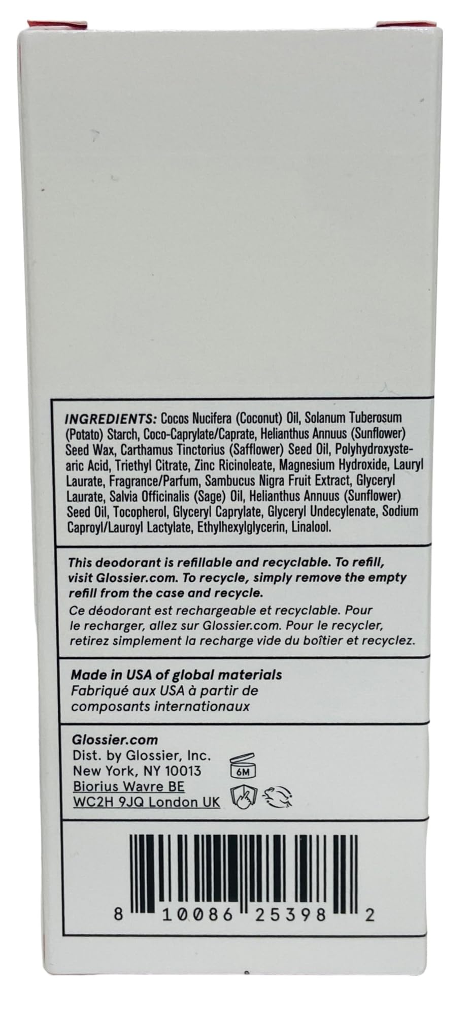 Glossier - Deodorant Refill Stick - Recharge Stick - You 2.2 oz / 65g - TrustMedUSA