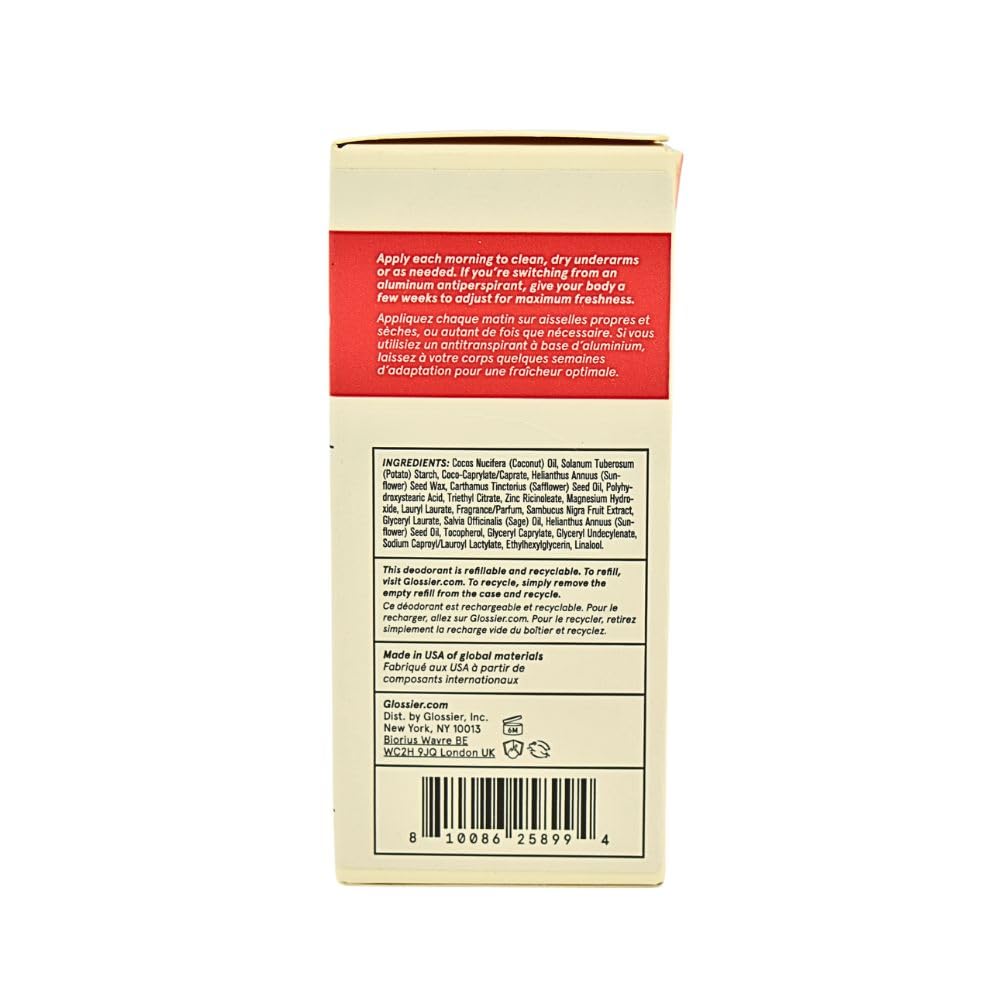 Glossier Deodorant Refillable Holiday Gift Set: Aluminum-Free Stick 2.2 oz + YOU Refill – Coconut Oil Base, Warm & Spicy - TrustMedUSA