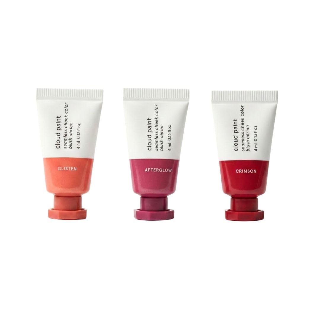 Glossier Mini Cloud Paint Blush Trio Holiday Gift Set: Crimson, Glisten & Afterglow - TrustMedUSA