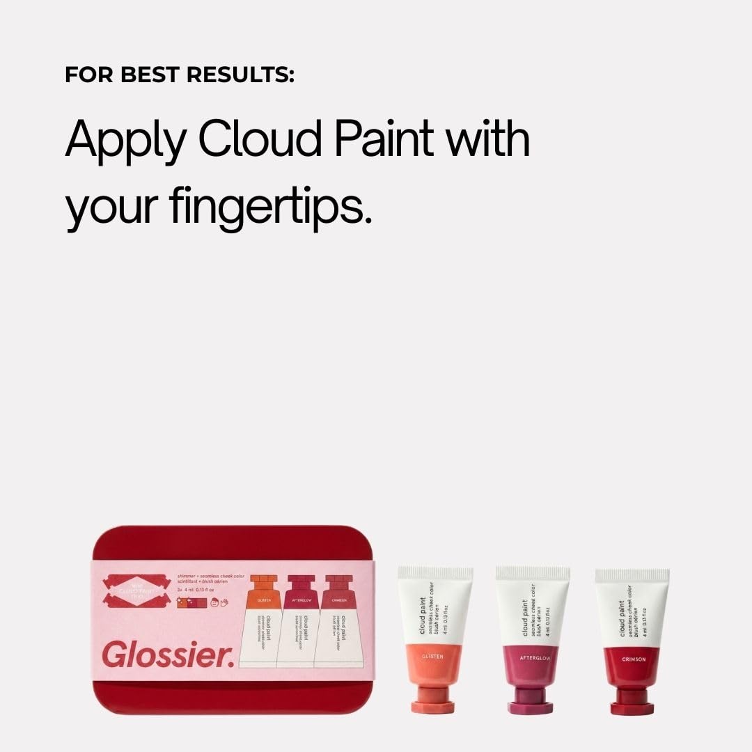 Glossier Mini Cloud Paint Blush Trio Holiday Gift Set: Crimson, Glisten & Afterglow - TrustMedUSA