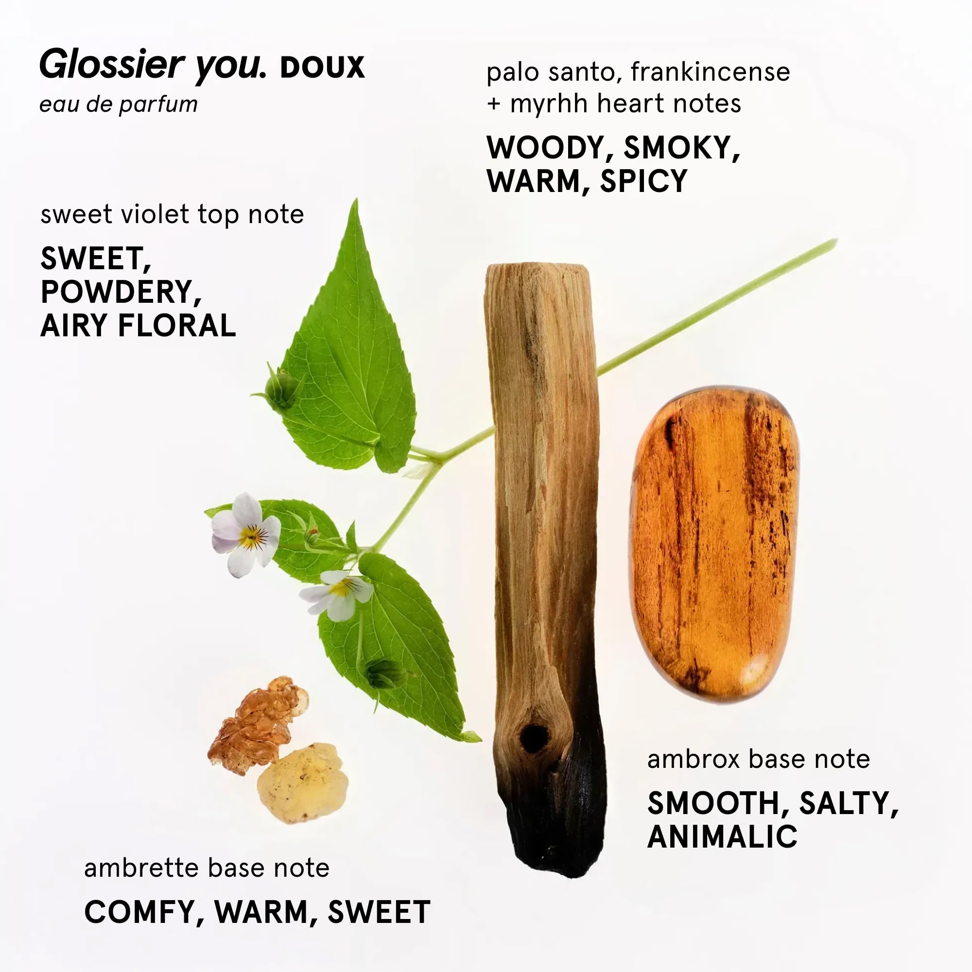 Glossier You Doux Eau de Parfum - Unisex Fragrance for Men & Women, Skin-Scent Enhancer Smells Different on Everyone - Earthy Woody Perfume with Sweet Violet, Palo Santo & Ambrox Base Notes, 100ml - TrustMedUSA