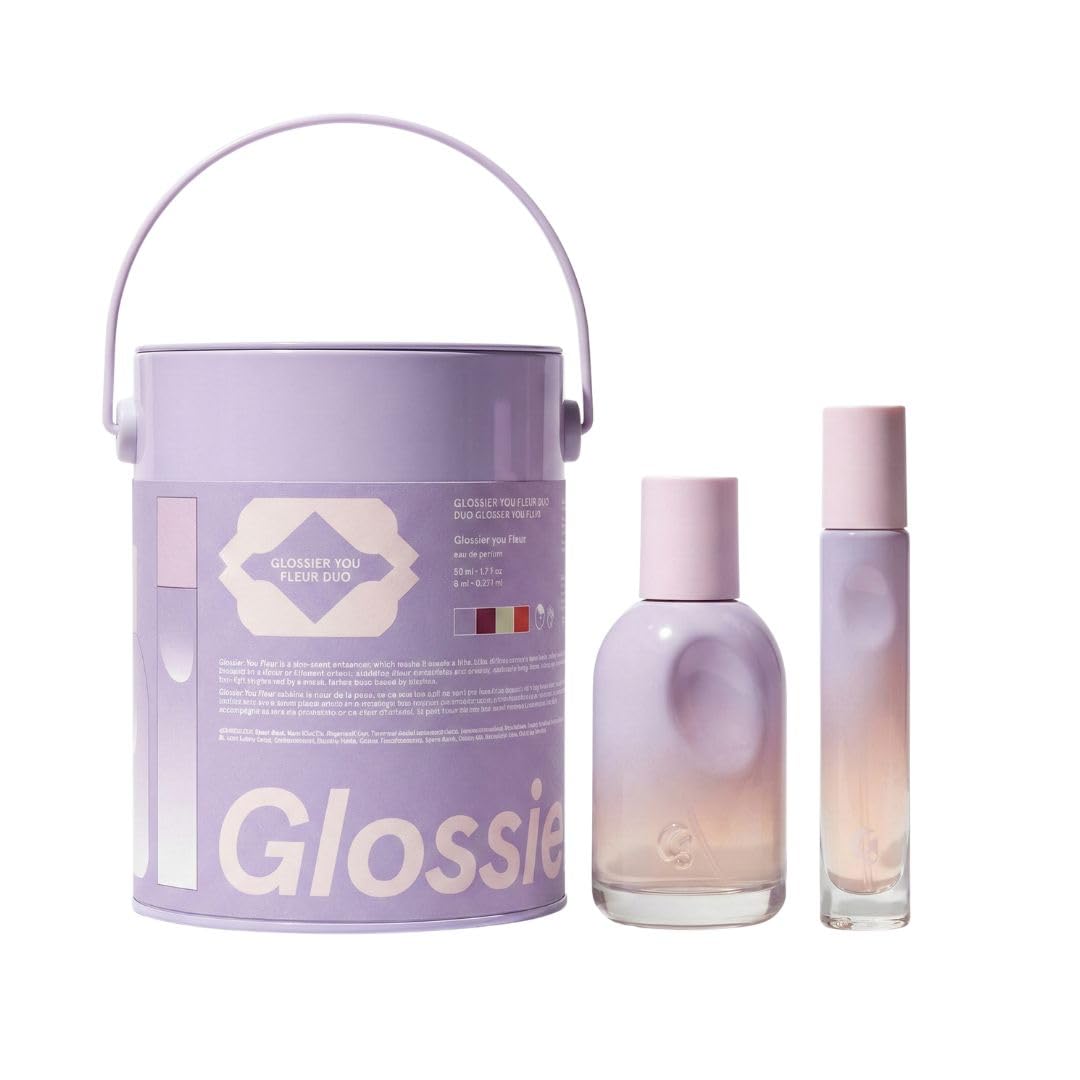 Glossier You Fleur Duo Perfume Gift Set: Fresh Floral Eau de Parfum with Ylang-Ylang, Apricot Skin & Ambrox Notes - TrustMedUSA