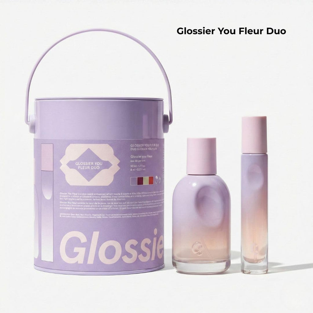 Glossier You Fleur Duo Perfume Gift Set: Fresh Floral Eau de Parfum with Ylang-Ylang, Apricot Skin & Ambrox Notes - TrustMedUSA