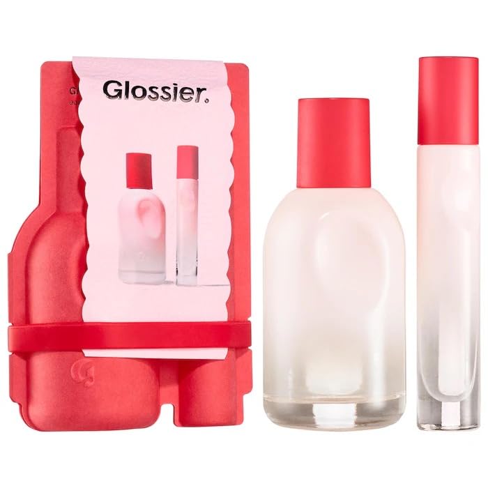 Glossier You Limited Edition Eau de Parfum Holiday Gift Set - Full Size Spray (1.7oz / 50ml) and Travel Size Rollerball (0.27oz / 8ml) - TrustMedUSA