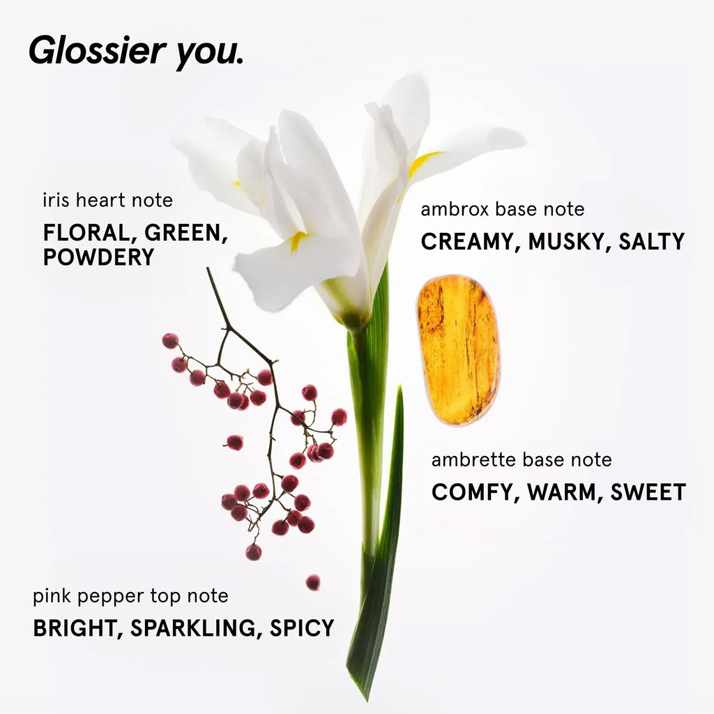 Glossier You Solid Perfume - Unisex Fragrance for Women & Men in Refillable Compact, Alcohol-Free Balm Melts Into Skin - Buildable Warm & Spicy Scent Pink Pepper, Iris, Ambrox - Travel-Friendly, 3g - TrustMedUSA