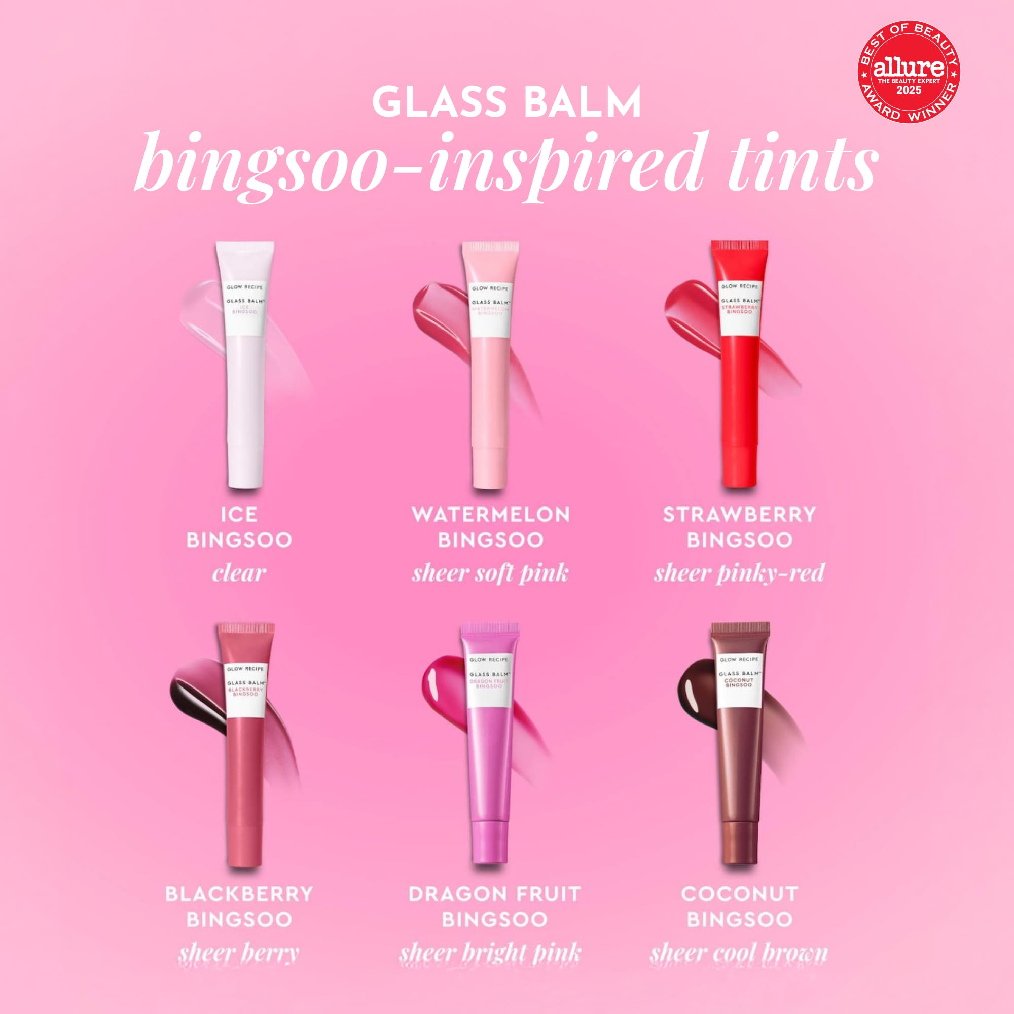 Glow Recipe Glass Balm Lip Treatment - 12Hr Hydrating Lip Balm & Moisturizer with Hyaluronic Acid to Smooth - TrustMedUSA