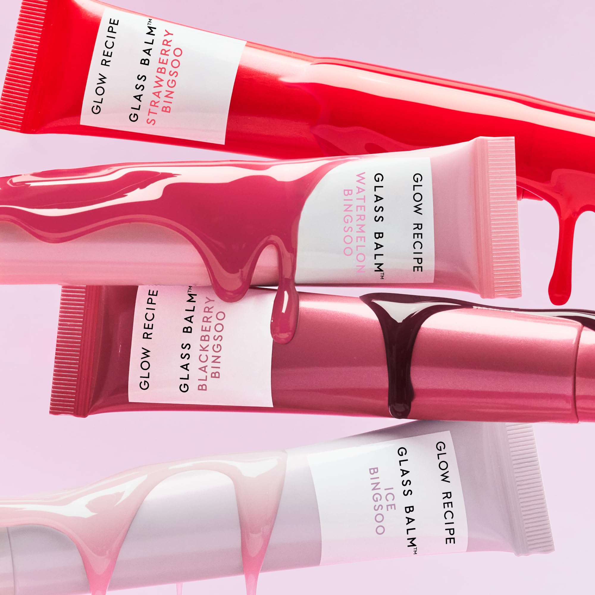 Glow Recipe Glass Balm Lip Treatment - 12Hr Hydrating Lip Balm & Moisturizer with Hyaluronic Acid to Smooth, Plump & Protect from Dryness - Sheer Soft Pink Tint, Watermelon Bingsoo (15 ml) - TrustMedUSA