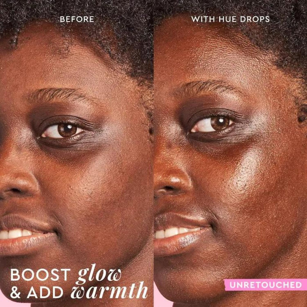 Glow Recipe Hue Drops Bronzing Drops, Tinted Face Serum, Glow Primer + Liquid Highlighter, Niacinamide + Hyaluronic Acid, Radiant Warm Glow, Sunglow (40ml) - TrustMedUSA