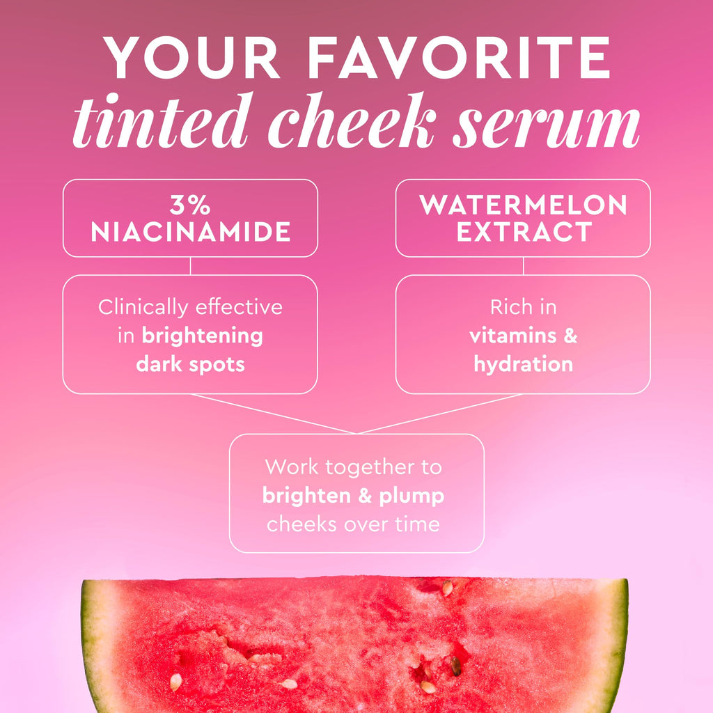 Glow Recipe Niacinamide Dewy Flush Tinted Liquid Blush Serum - Glowy Blush for Cheeks to Smooth, Hydrate & Brighten - Liquid Korean Makeup with Buildable Soft Pink Tint - Watermelon Flush (0.4 oz) - TrustMedUSA