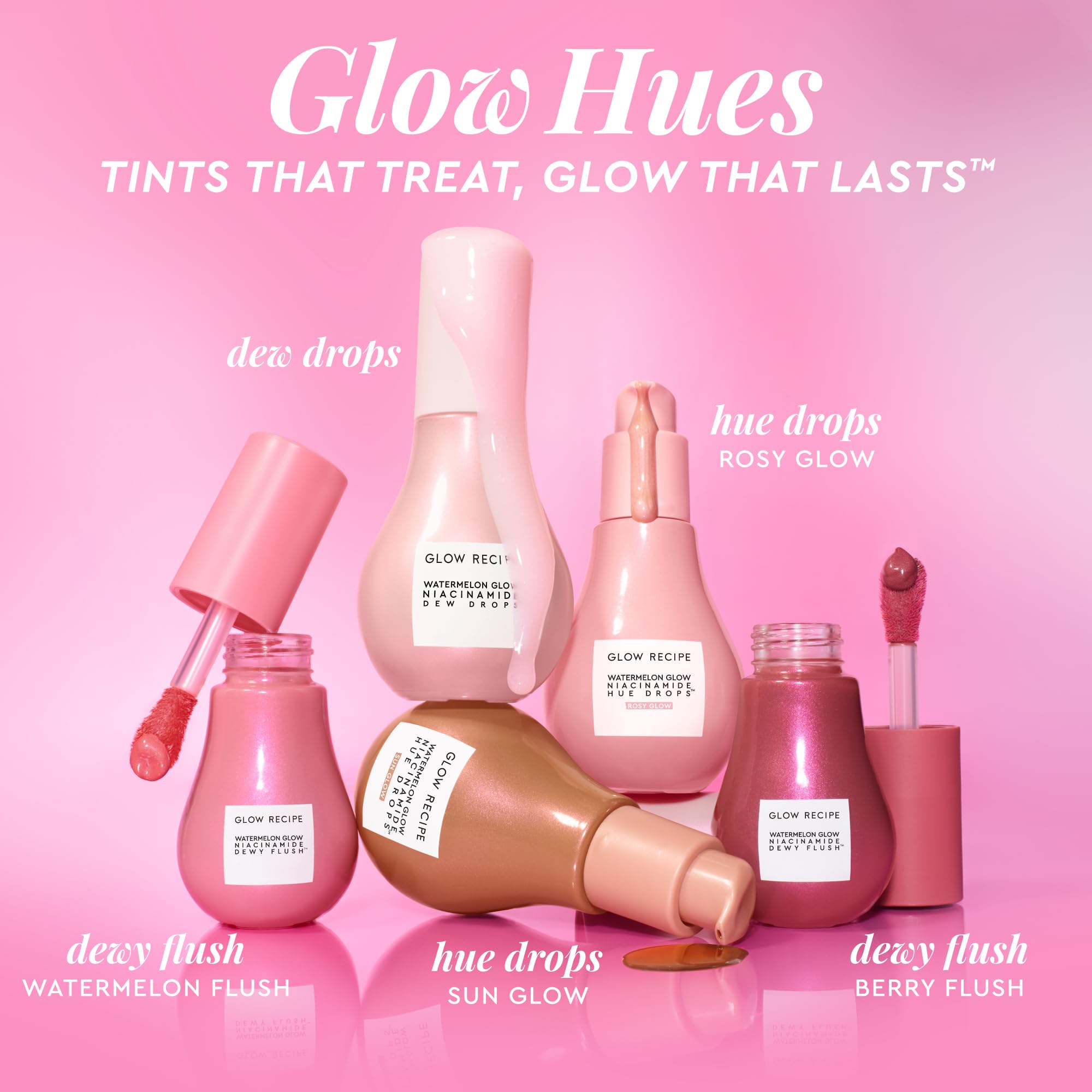 Glow Recipe Niacinamide Dewy Flush Tinted Liquid Blush Serum - Glowy Blush for Cheeks to Smooth, Hydrate & Brighten - Liquid Korean Makeup with Buildable Soft Pink Tint - Watermelon Flush (0.4 oz) - TrustMedUSA