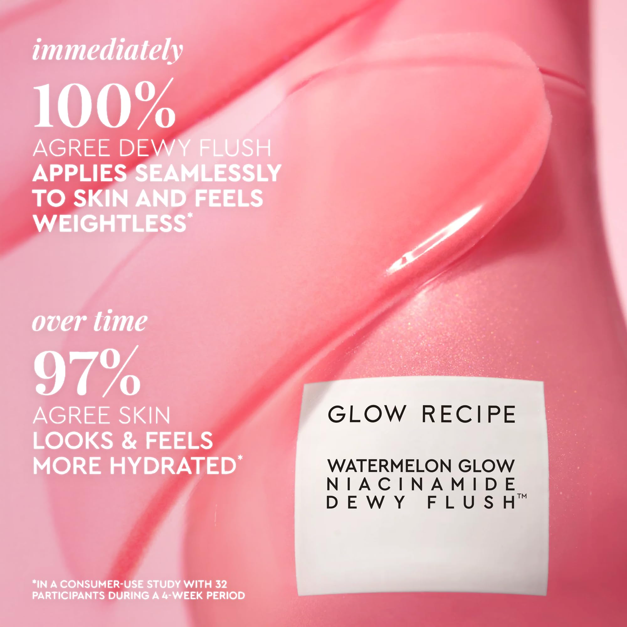 Glow Recipe Niacinamide Dewy Flush Tinted Liquid Blush Serum - Glowy Blush for Cheeks to Smooth, Hydrate & Brighten - Liquid Korean Makeup with Buildable Soft Pink Tint - Watermelon Flush (0.4 oz) - TrustMedUSA