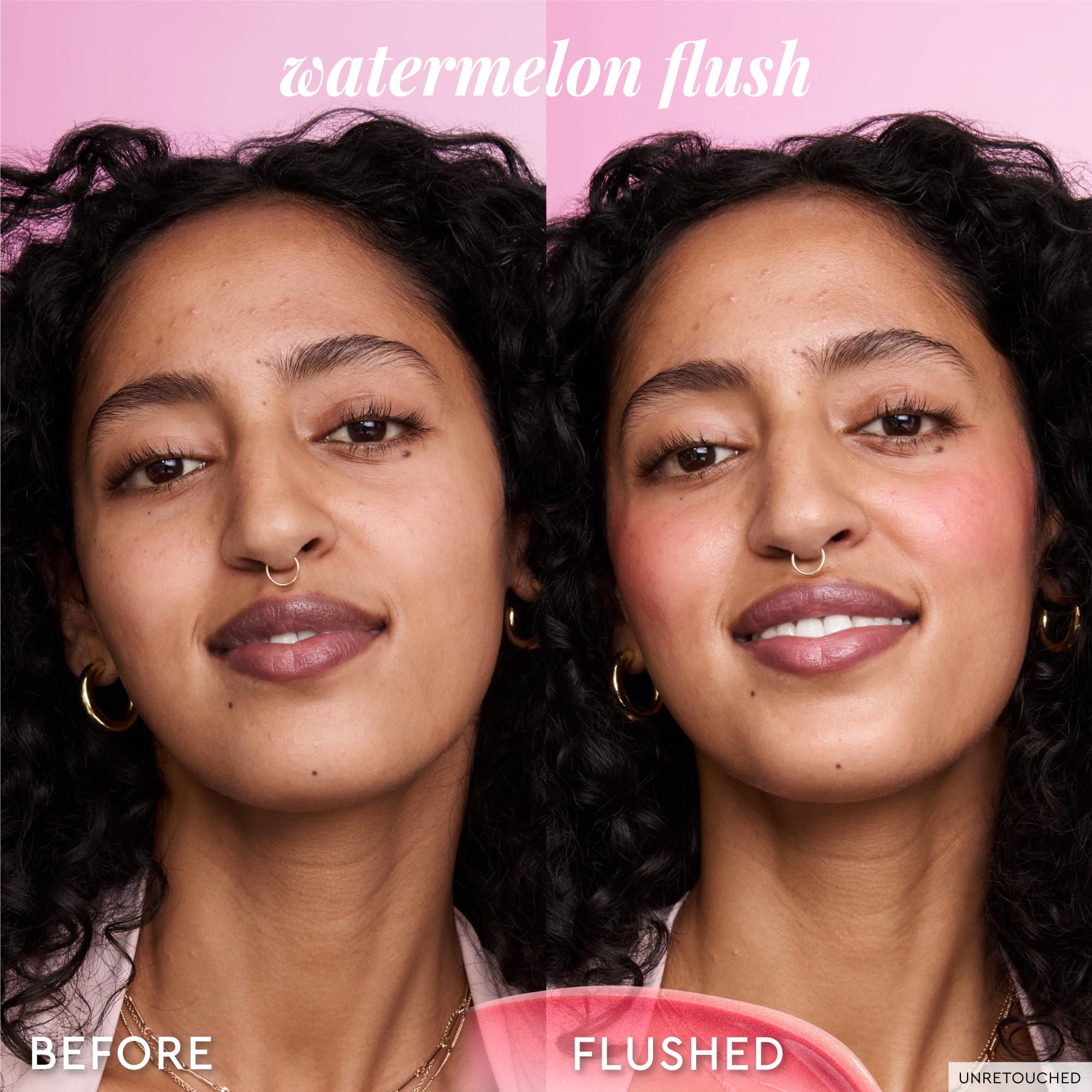 Glow Recipe Niacinamide Dewy Flush Tinted Liquid Blush Serum - Glowy Blush for Cheeks to Smooth, Hydrate & Brighten - Liquid Korean Makeup with Buildable Soft Pink Tint - Watermelon Flush (0.4 oz) - TrustMedUSA