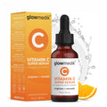 GlowMedik Vitamin C Serum for Face - Illuminating Brightening Serum for Dark Spots - Dark Spot Corrector with Hyaluronic Acid & Vitamin E - Fine Lines & Wrinkles, Sensitive Skin, Made in USA 1 fl oz - Maple Wellness Supplements