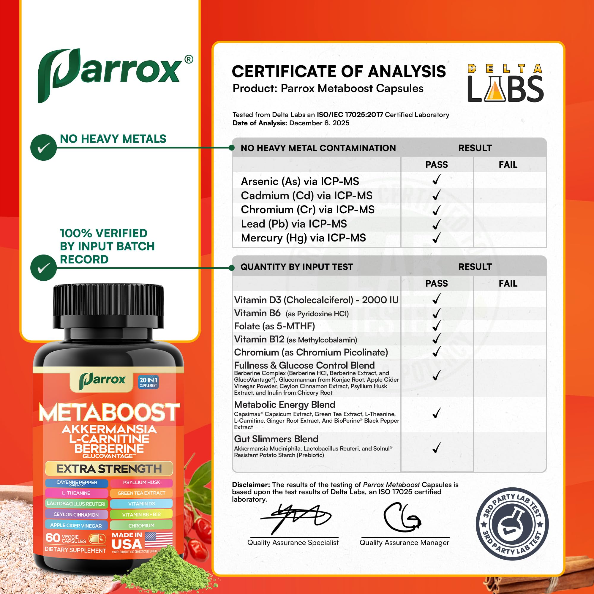 GLP-1 Booster Supplement, Akkermansia, L-Carnitine, Berberine (GlucoVantage), Methylfolate, Methylated B12, Chromium, Capsimax, Psyllium Husk, Probiotics Vitamins D3, B6, 20-in-1 Plant-Based (60 Caps) - TrustMedUSA