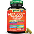 GLP-1 Booster Supplement, Akkermansia, L-Carnitine, Berberine (GlucoVantage), Methylfolate, Methylated B12, Chromium, Capsimax, Psyllium Husk, Probiotics Vitamins D3, B6, 20-in-1 Plant-Based (60 Caps) - TrustMedUSA