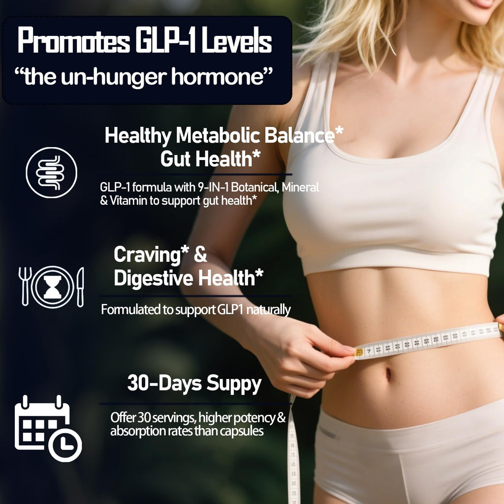 GLP-1 Supplement for Women & Men, 9-in-1 Naturally GLP-1 Support w. Berberine HCI Cyelon Cinnamon Green Tea Eriocitrin, GLP1 for Gut Digestion Metabolic, GLP-1 Drops 6X Stronger Than Capsules - TrustMedUSA