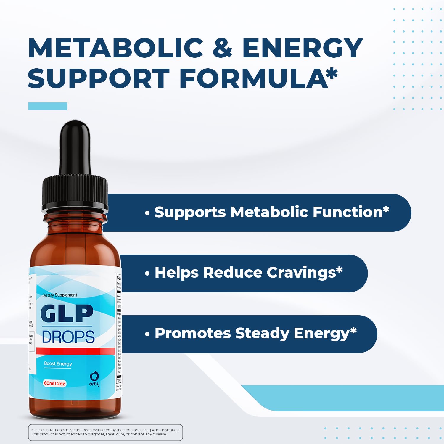 GLP Drops – 100% Natural Herbal Supplement with Maca, Grape Seed, Green Tea & More – Made in USA, Non-GMO, Easy-to-Take Liquid Formula – 60mL (2oz), 30 Servings, 1 Month Supply - TrustMedUSA