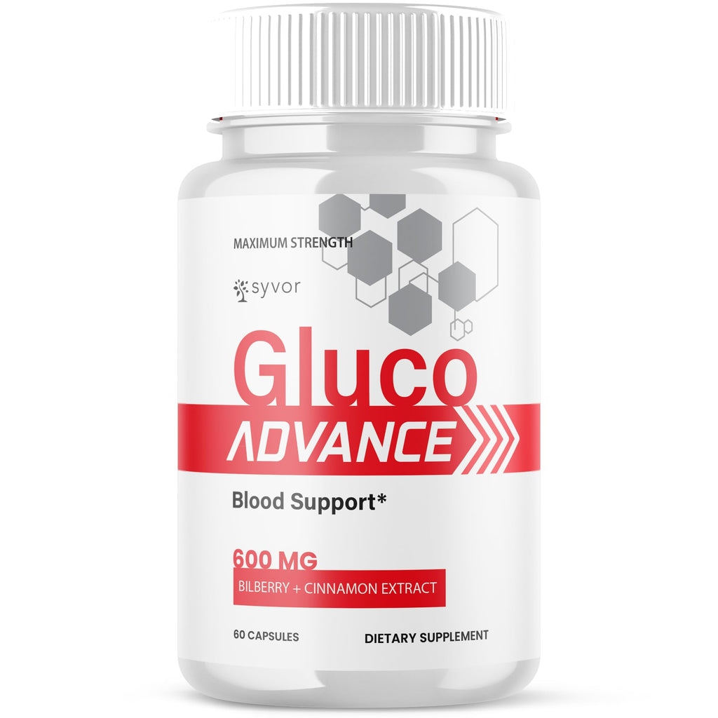 Gluco Advance Capsules, Official Gluco Advance Supplement Pills with All Natural Ingredients, Advanced Formula Supplement with Maximum Strength Premium Vitamins for Women & Men (60 Capsules) - TrustMedUSA