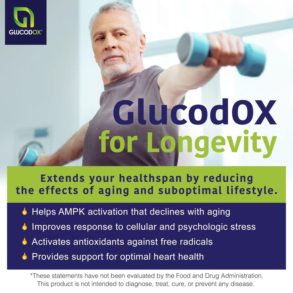GlucodOX AMPK Activator Supplement – AMPK Enzyme, Metabolism Booster, Guggul Supplement for Body Management & Longevity – Vegan Metabolic Support - 30 Day Supply (60 Capsules) - TrustMedUSA