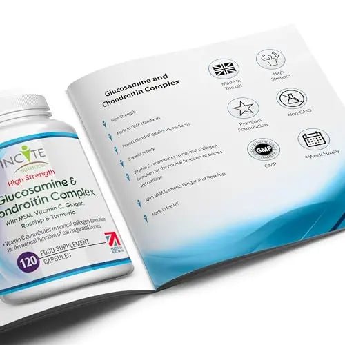 Glucosamine and Chondroitin High Strength Complex with MSM, Vitamin C, Ginge - TrustMedUSA