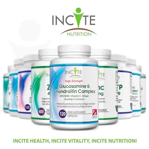 Glucosamine and Chondroitin High Strength Complex with MSM, Vitamin C, Ginge - TrustMedUSA