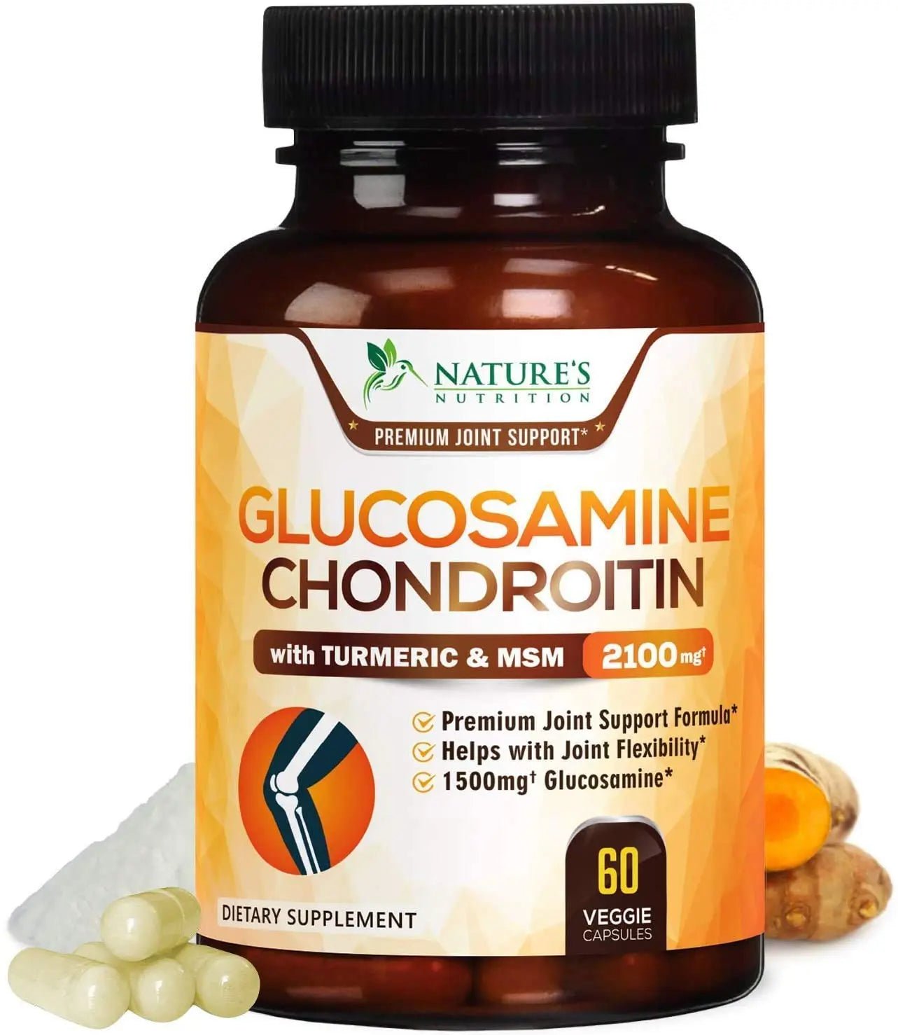 Glucosamine Chondroitin MSM Complex - Joint Support Supplement Turmeric & Boswellia - TrustMedUSA