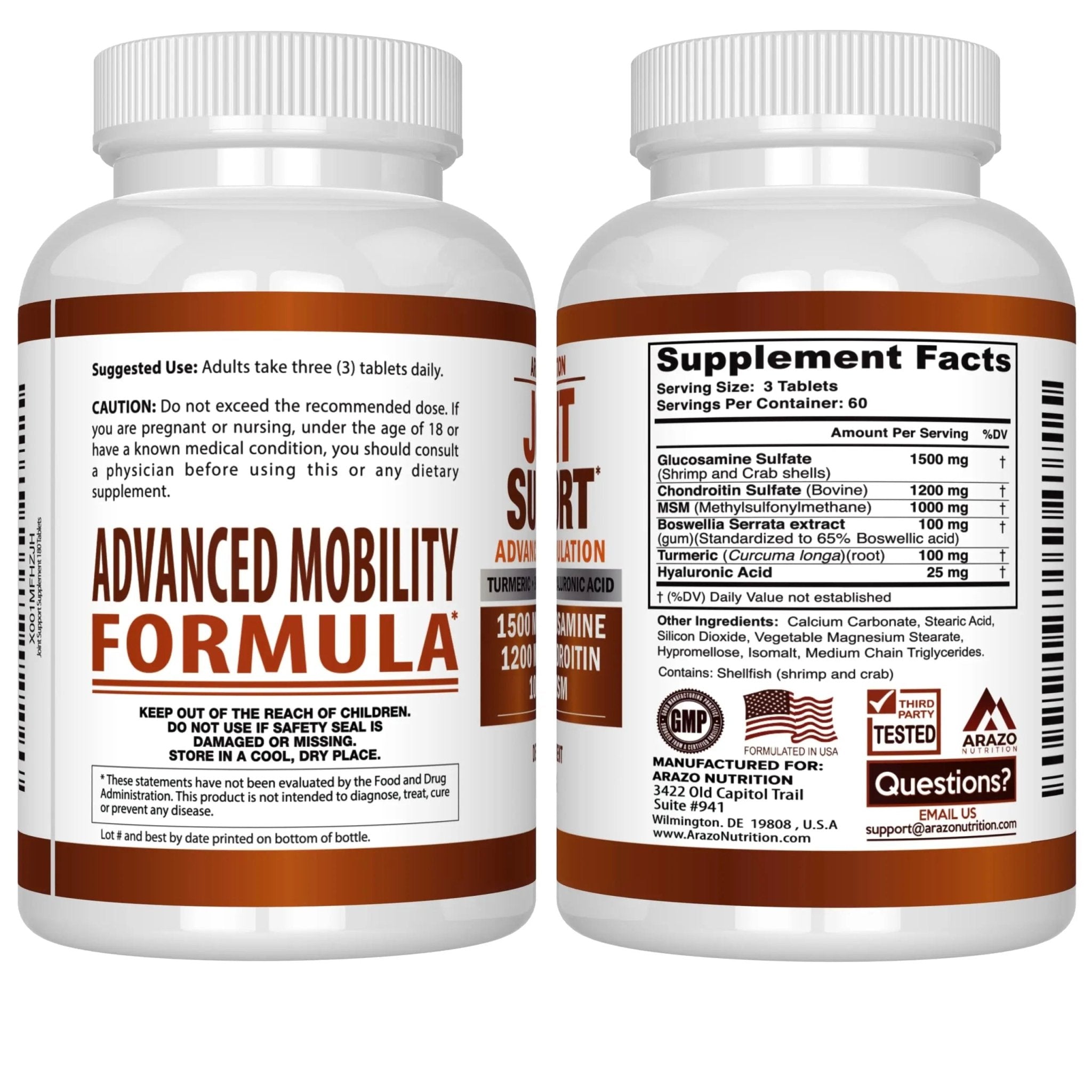Glucosamine Chondroitin Turmeric Msm Boswellia - Joint Support Supplement for Relief - TrustMedUSA