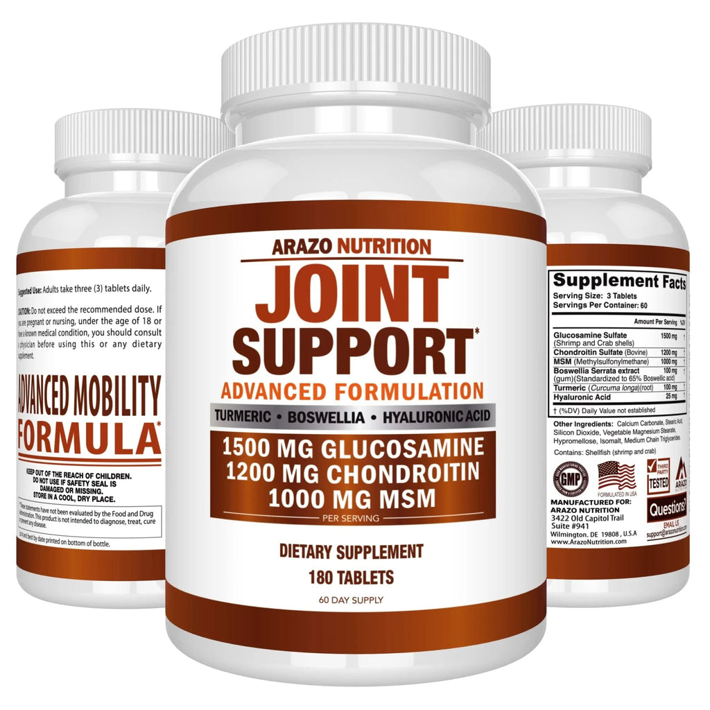 Glucosamine Chondroitin Turmeric Msm Boswellia - Joint Support Supplement for Relief - TrustMedUSA