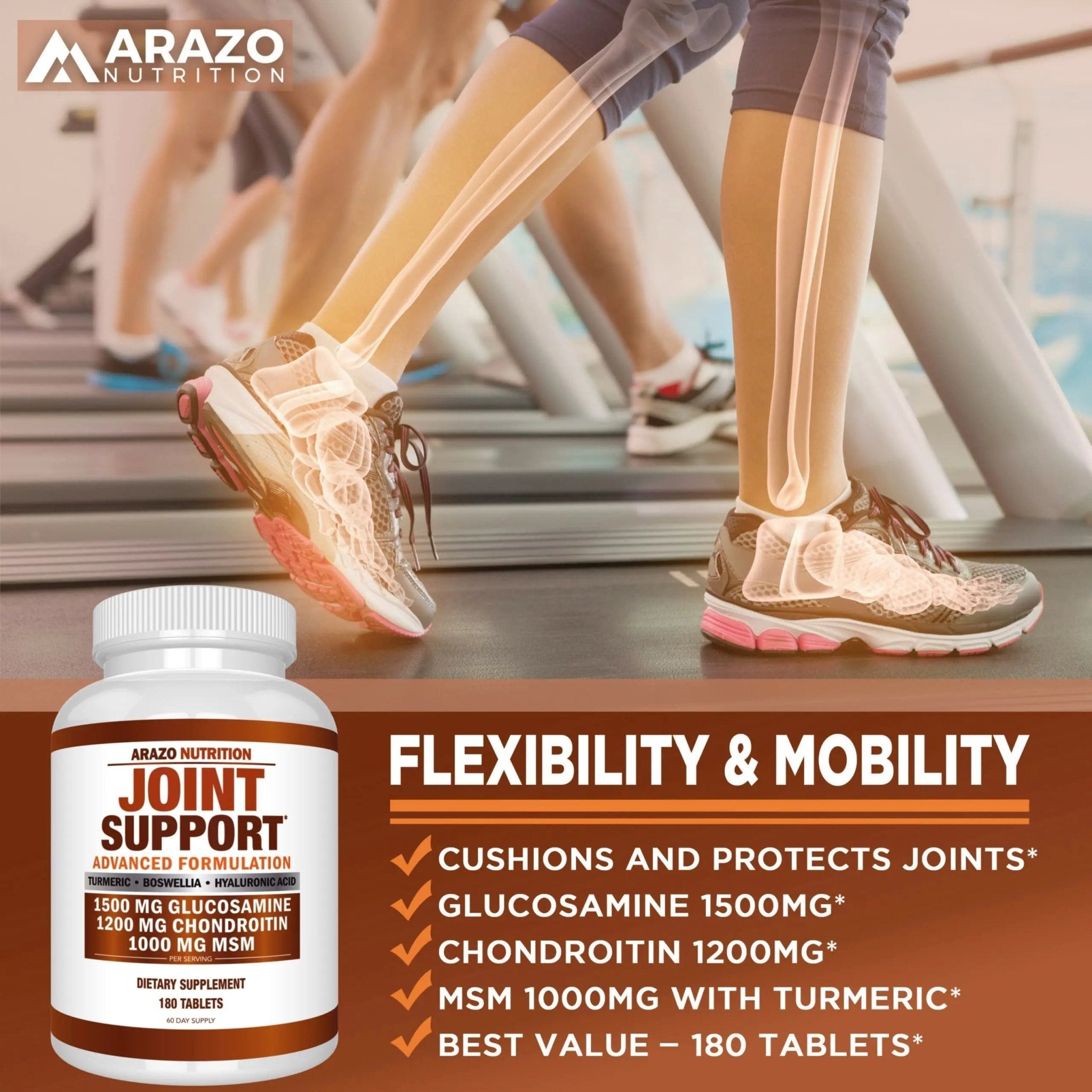 Glucosamine Chondroitin Turmeric Msm Boswellia - Joint Support Supplement for Relief - TrustMedUSA